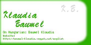 klaudia baumel business card